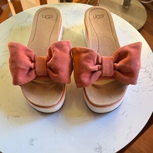 UGG Coral Bow Slide Sandals